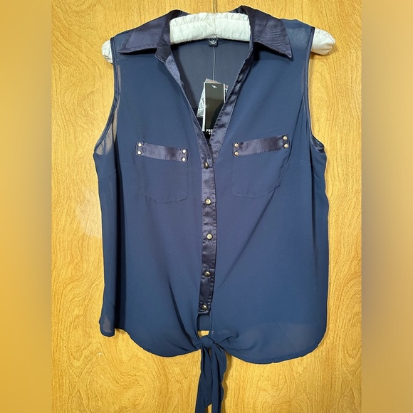 NWT Premise Studio size small sheer sleeveless top - Picture 2 of 6